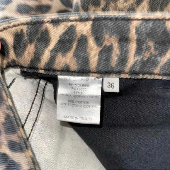 Leopard Print Straight Leg Jeans - Picture 3 of 6